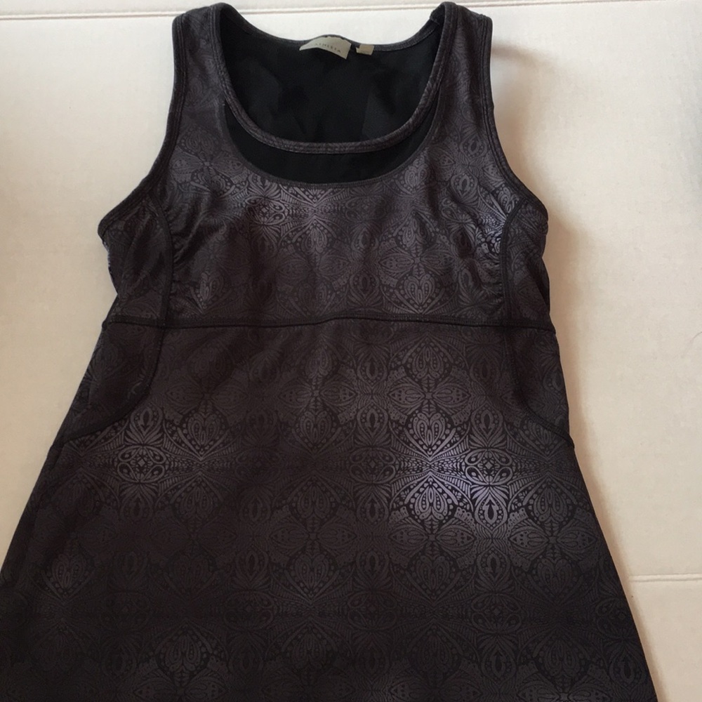Athleta Persistence Style Tank S Black Gray Floral